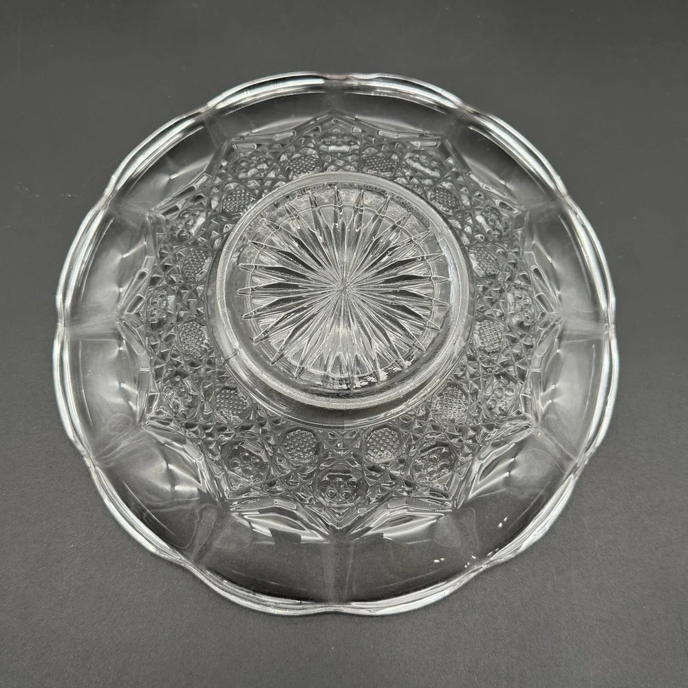 Antique EAPG Plutec Pattern Clear Pressed Glass 11